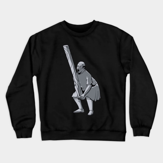 Tree Stump Throwing Tree Trunk Throwing Tree Trunk Crewneck Sweatshirt by Randorius